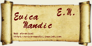 Evica Mandić vizit kartica